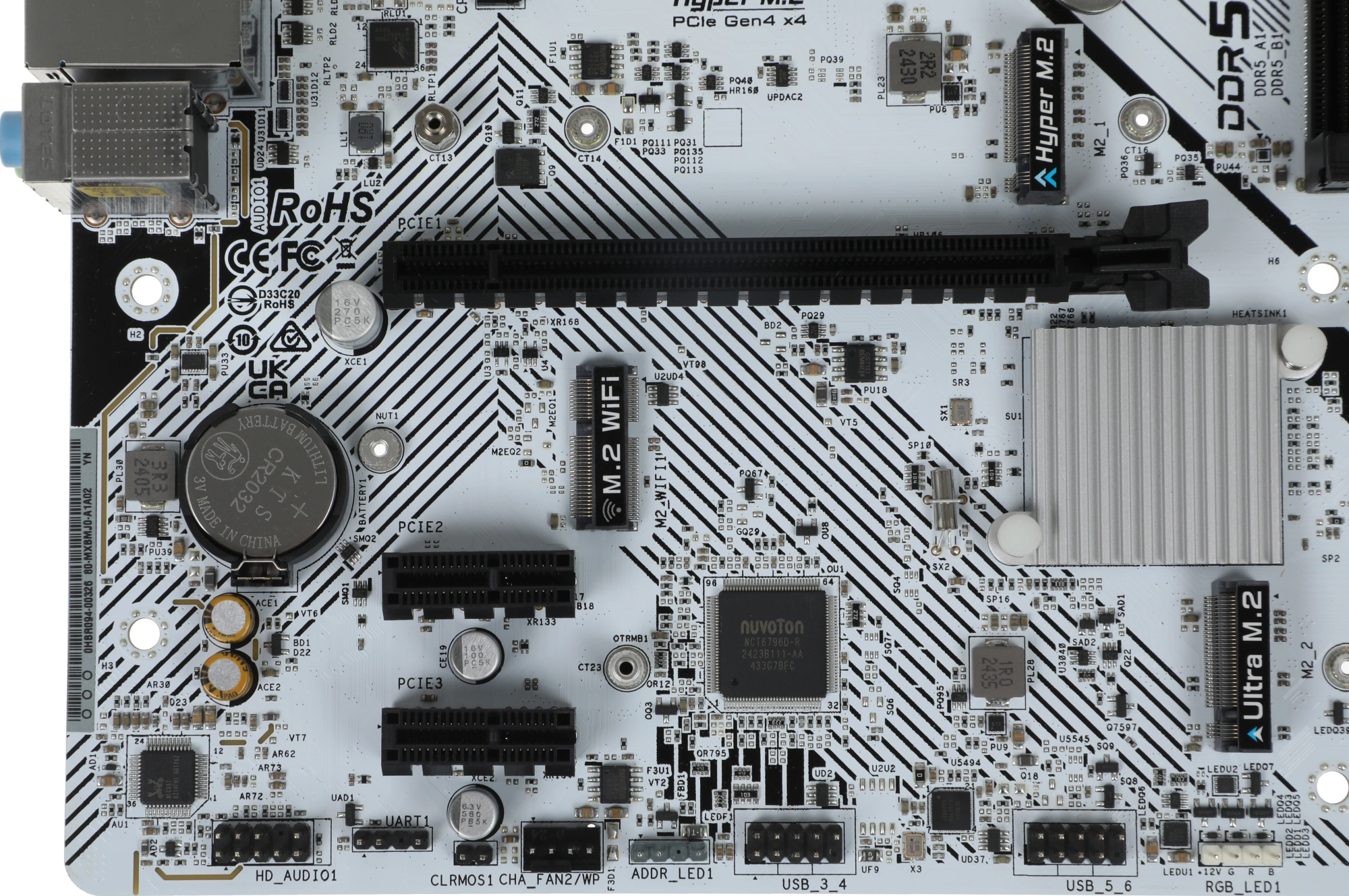 Материнская плата Asrock B760M-HDV/M.2 Soc-1700 Intel B760 2xDDR5 mATX AC`97 8ch(7.1) 2.5Gg RAID+VGA+HDMI+DP — миниатюра 7