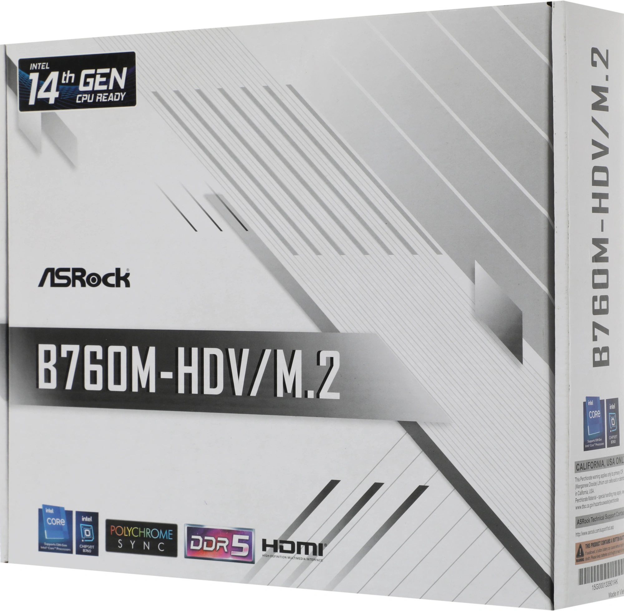 Материнская плата Asrock B760M-HDV/M.2 Soc-1700 Intel B760 2xDDR5 mATX AC`97 8ch(7.1) 2.5Gg RAID+VGA+HDMI+DP — миниатюра 11