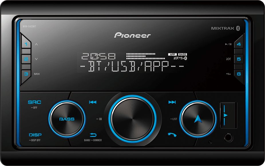 Автомагнитола Pioneer MVH-S425BT 2DIN 4x50Вт ПДУ RDS — фото 1