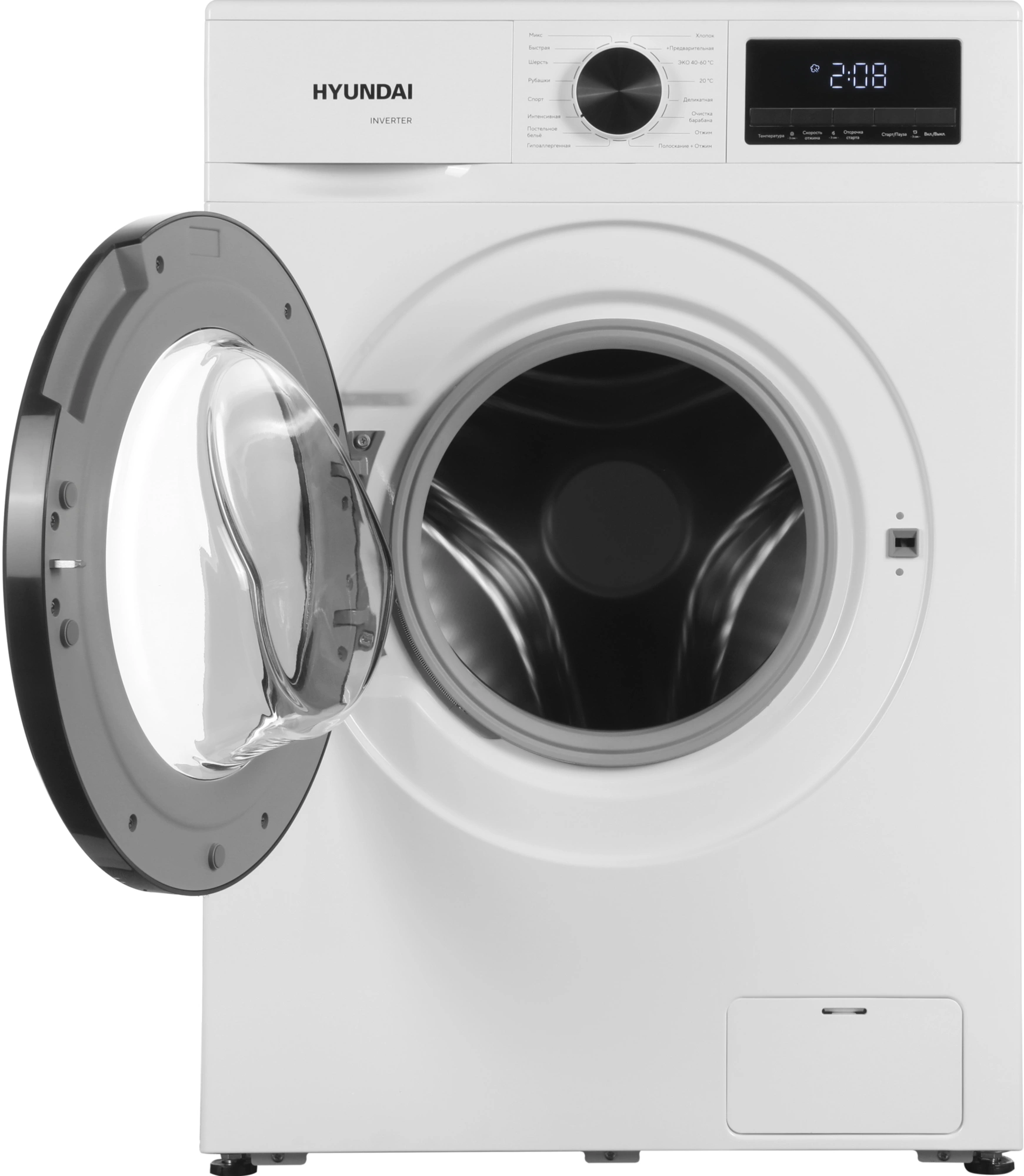 Стиральная машина Hyundai WME6010 класс: A+++ загр.фронтальная макс.:6кг белый инвертор — миниатюра 8
