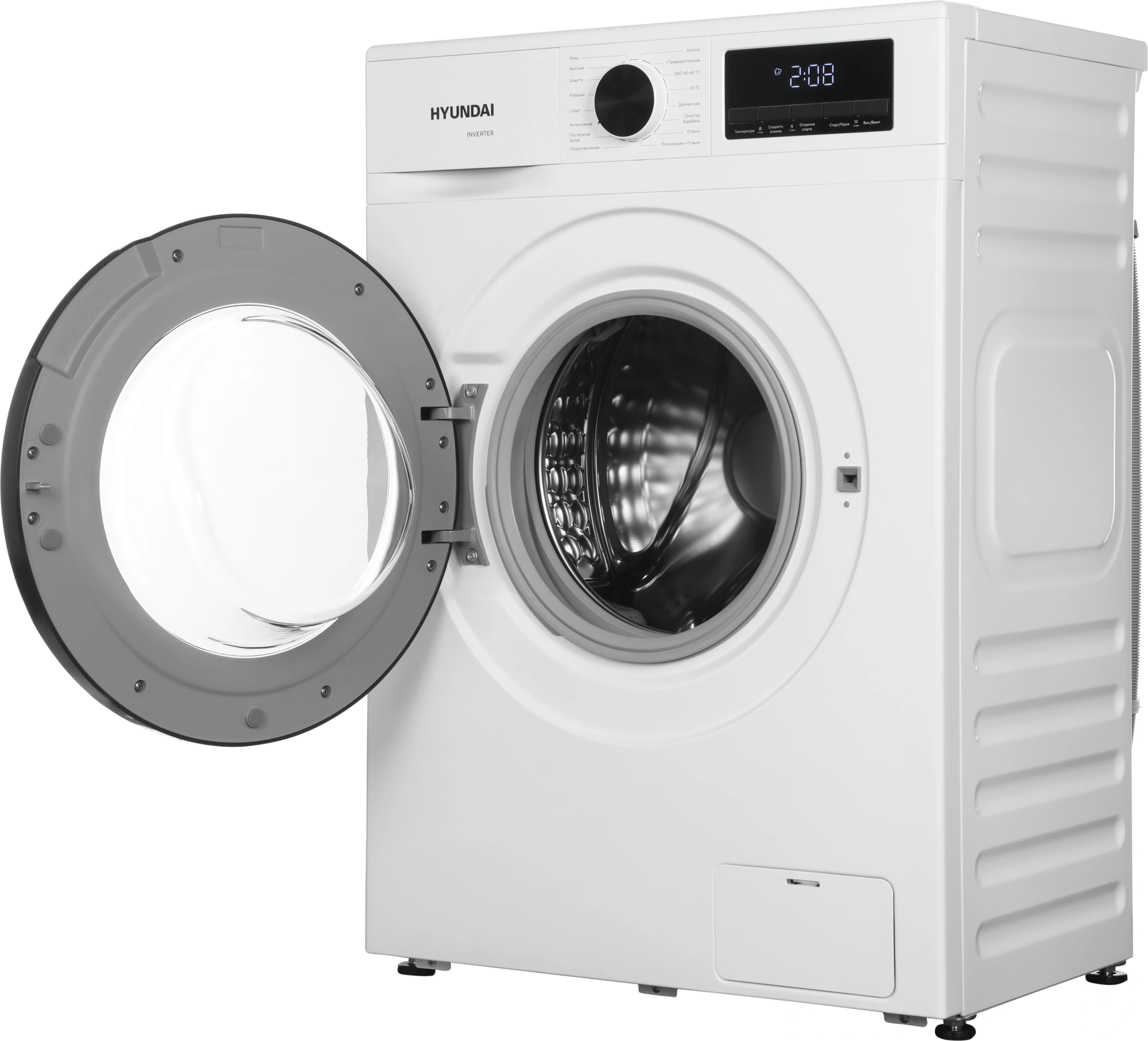 Стиральная машина Hyundai WME6010 класс: A+++ загр.фронтальная макс.:6кг белый инвертор — миниатюра 11