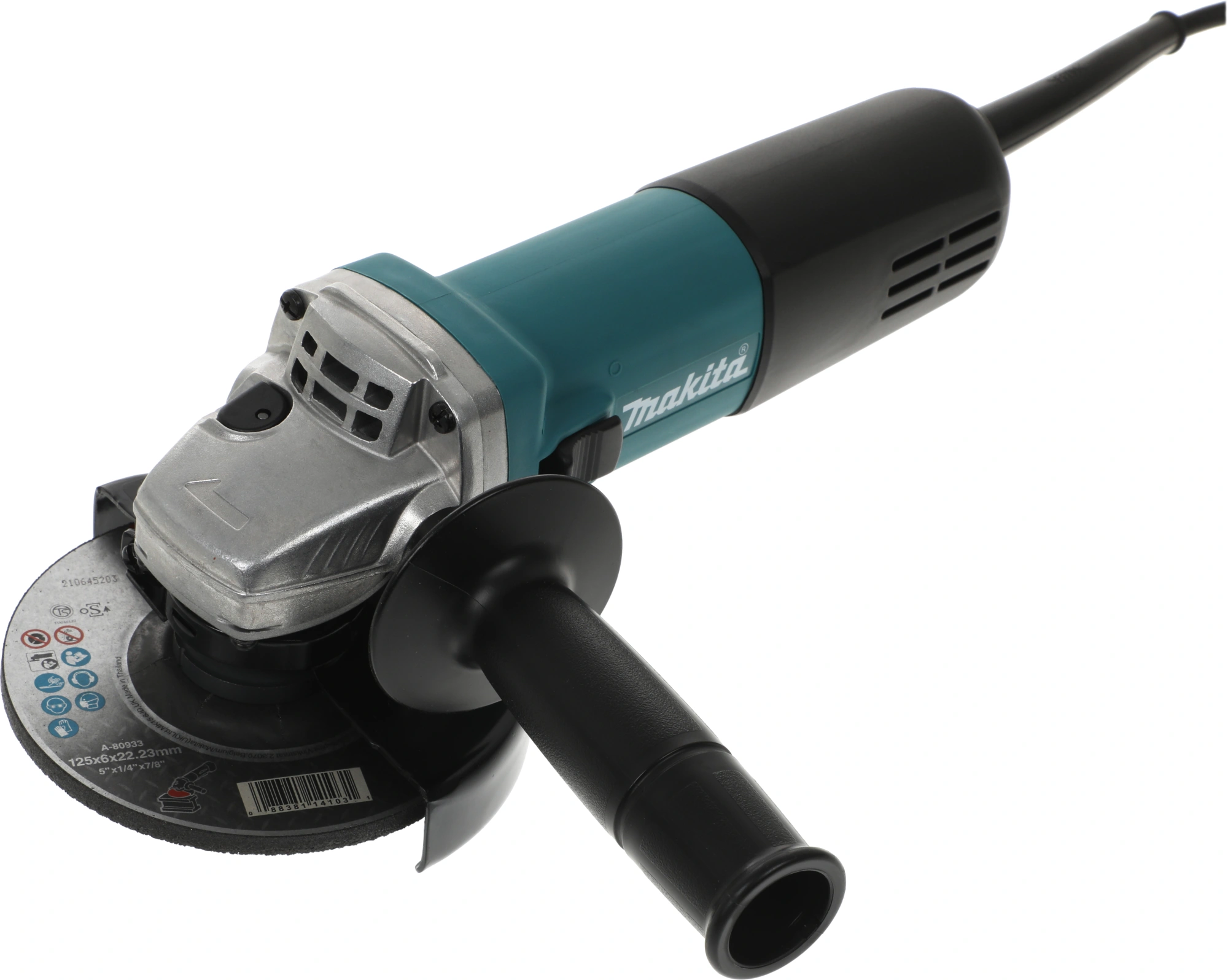 Углошлифовальная машина Makita 9558HNR 840Вт 11000об/мин рез.шпин.:M14 d=125мм — миниатюра 2