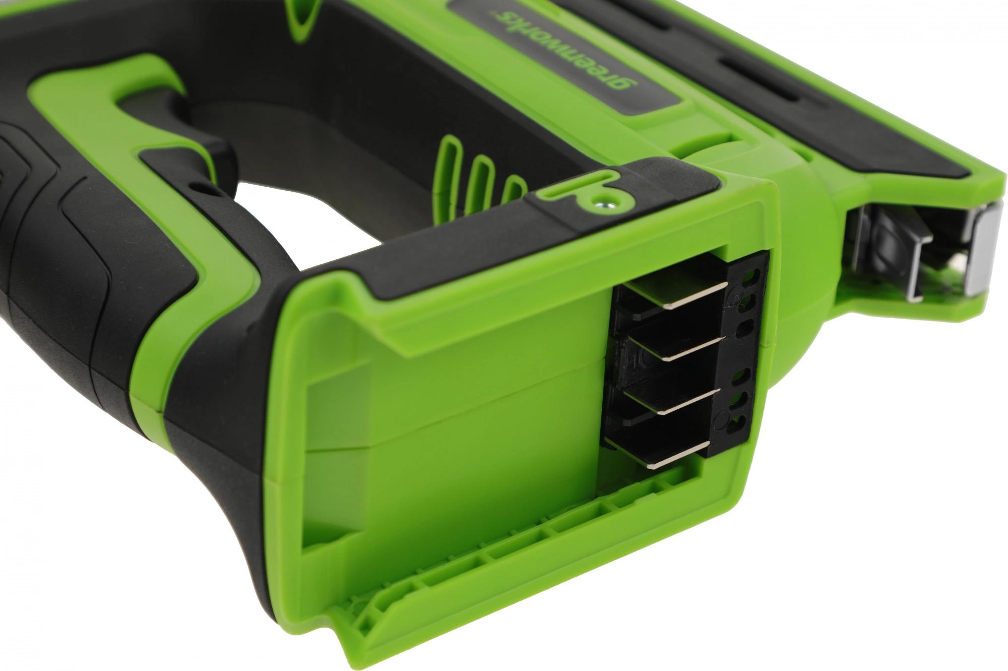 Степлер ручной Greenworks G24CS10 скобы 4/55/90/18GA — миниатюра 6