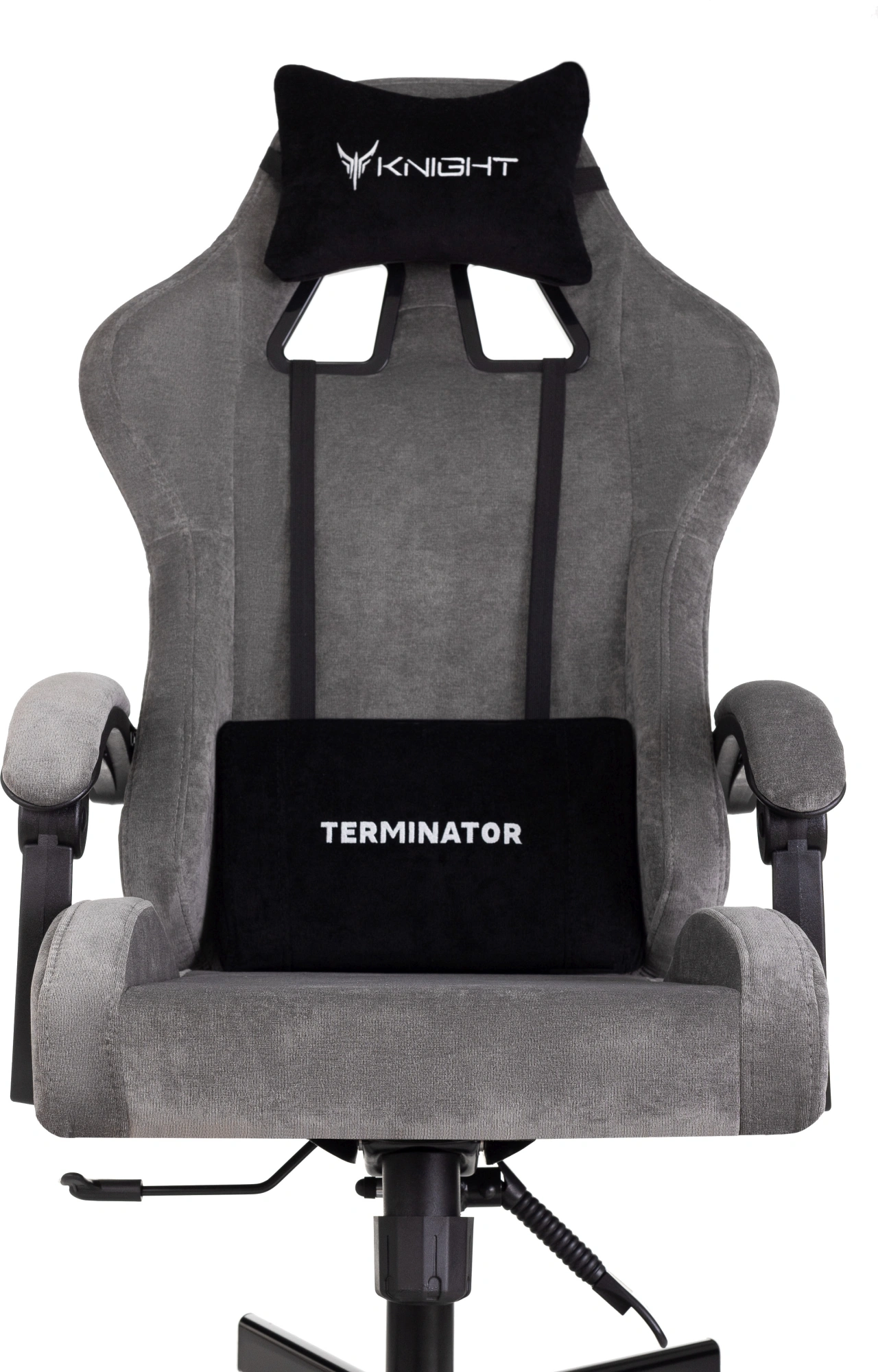 Кресло игровое Knight Terminator серый Light-19 с подголов. крестов. металл — миниатюра 9