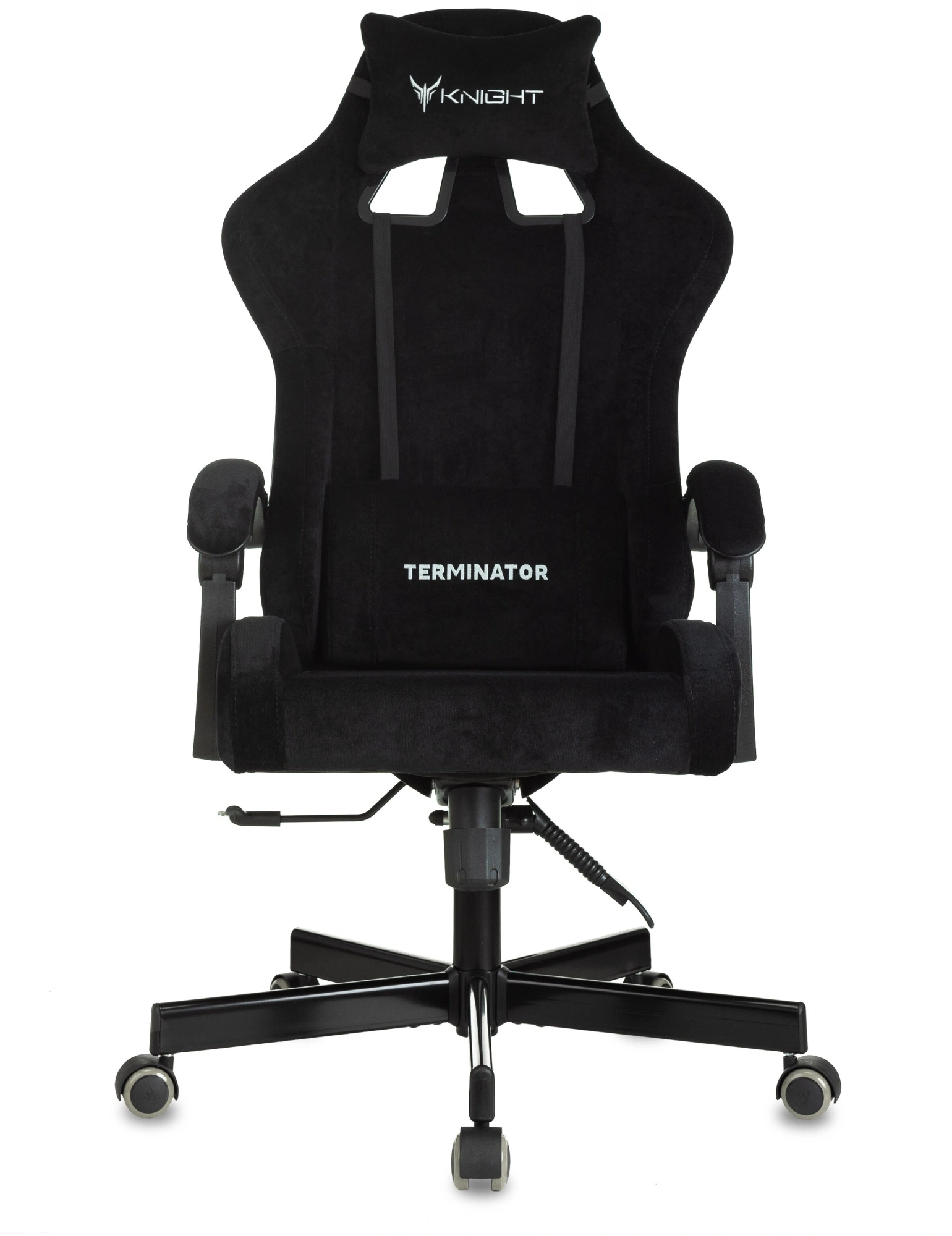 Кресло игровое Knight Terminator черный Light-20 с подголов. крестов. металл — миниатюра 2