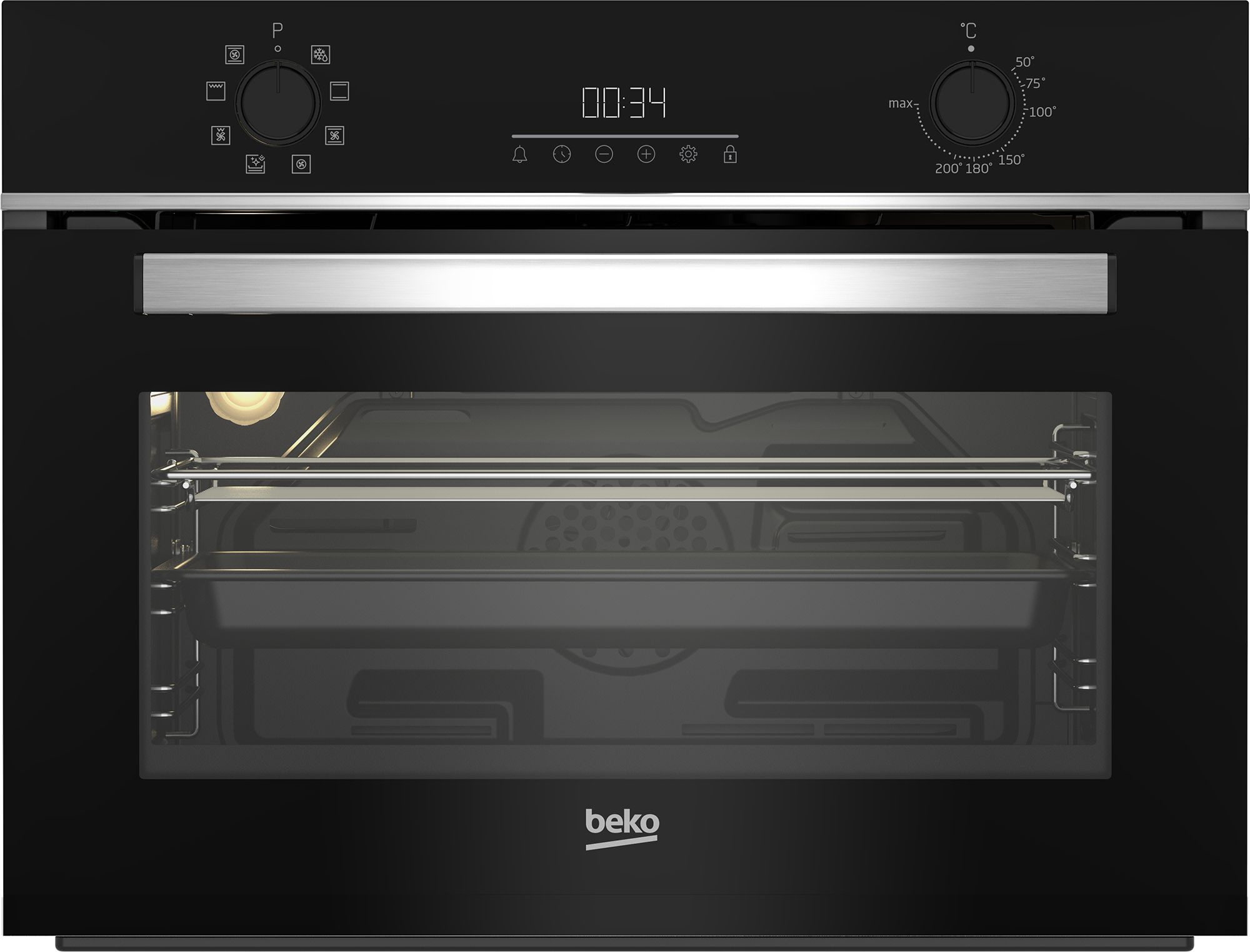 Духовой шкаф Электрический Beko BBCM13300X черный/серебристый — фото 1