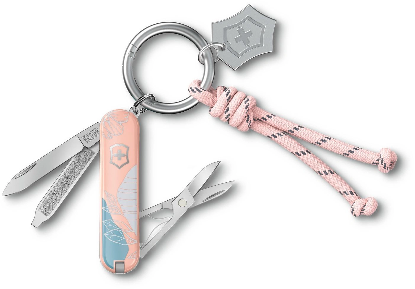 Нож перочинный Victorinox Classic SD Paris Style (0.6223.E221) 58мм 7функц. розовый подар.коробка в комплекте: шнурок — миниатюра 7