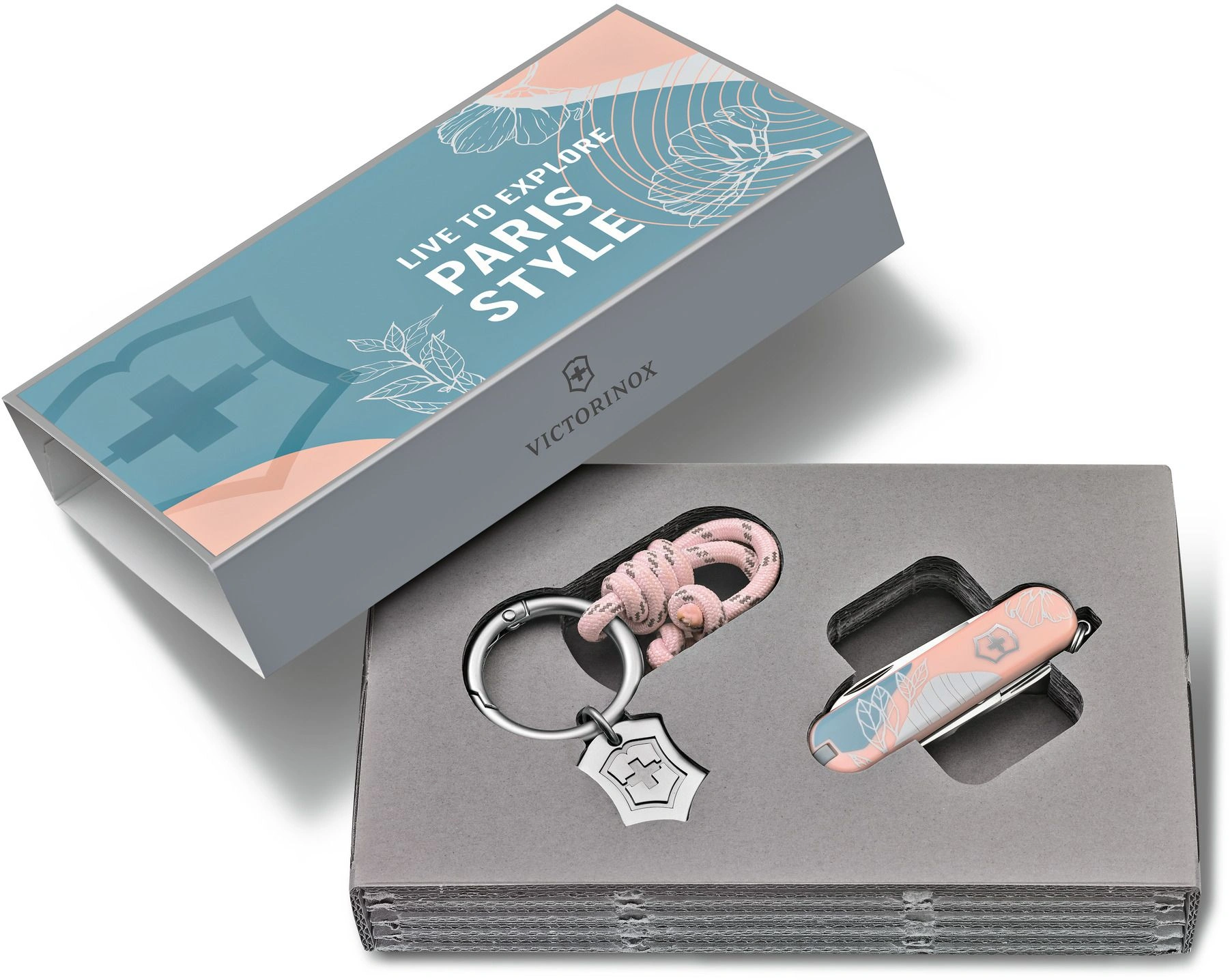 Нож перочинный Victorinox Classic SD Paris Style (0.6223.E221) 58мм 7функц. розовый подар.коробка в комплекте: шнурок — миниатюра 8
