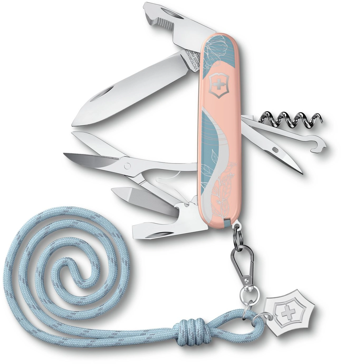 Нож перочинный Victorinox Companion Paris Style (1.3909.E221) 91мм 16функц. розовый подар.коробка в комплекте: шнурок на шею — миниатюра 7