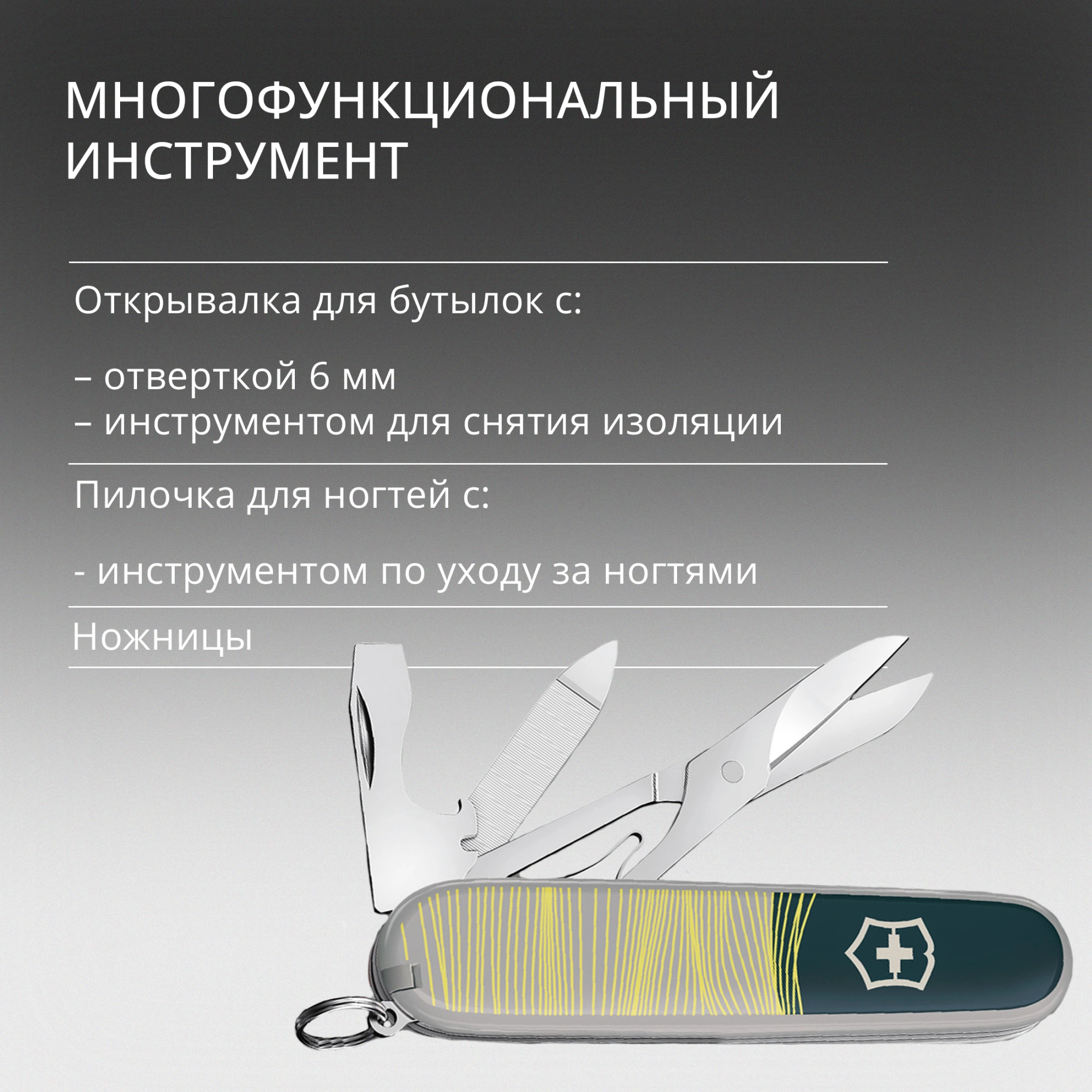 Нож перочинный Victorinox Companion New York Style (1.3909.E223) 91мм 16функц. серый подар.коробка в комплекте: шнурок на шею — миниатюра 14