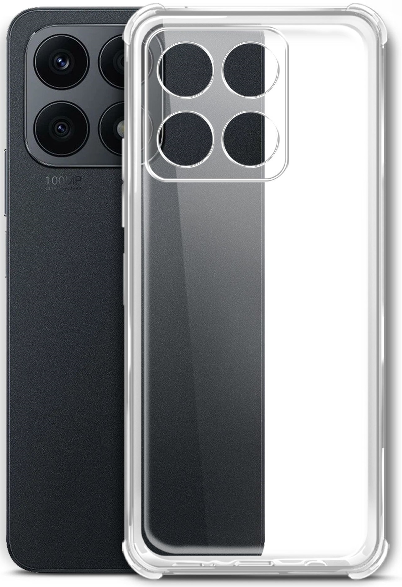 Чехол (клип-кейс) BoraSCO для Honor X6a Bumper Case прозрачный (72472) — миниатюра 10