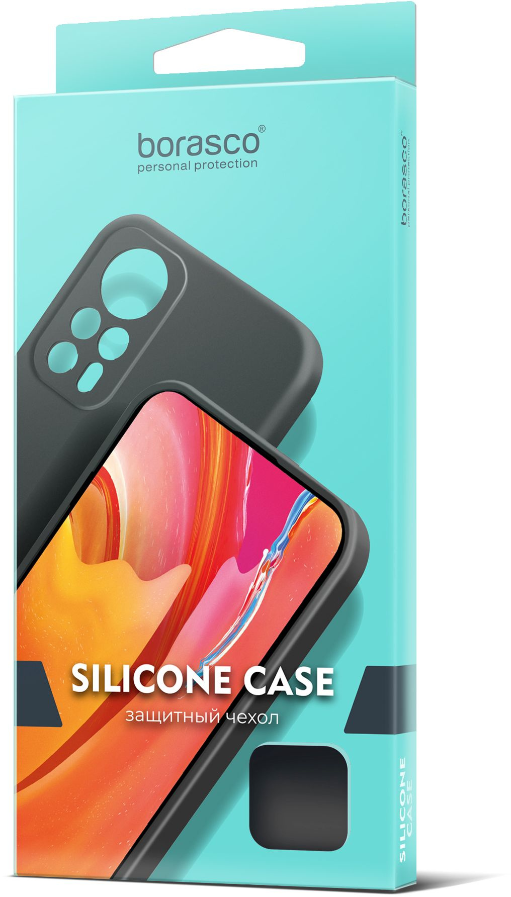Чехол (клип-кейс) BoraSCO для Oppo A58 4G Silicone Case черный (72487) — миниатюра 4
