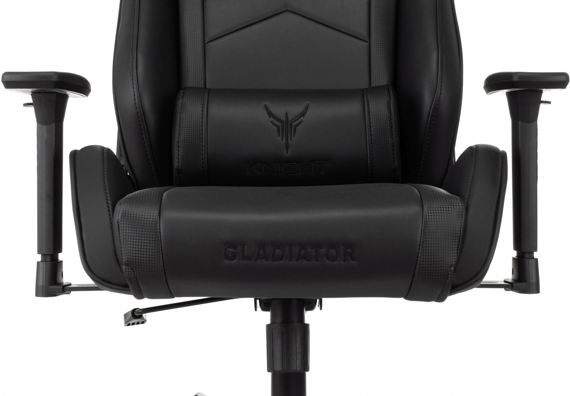 Кресло игровое Knight Gladiator черный экокожа с подголов. крестов. металл — миниатюра 11