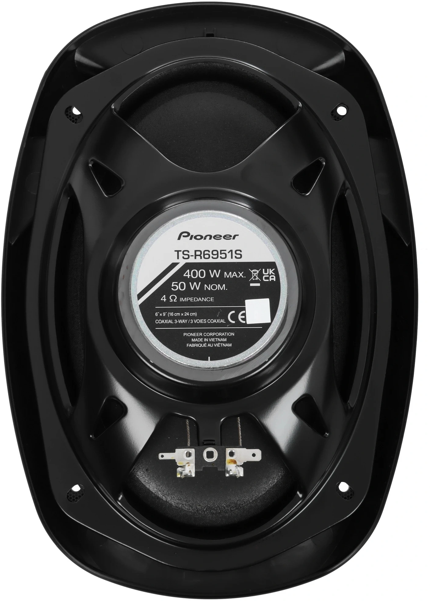 Колонки автомобильные Pioneer TS-R6951S 400Вт 4Ом 16x23см (6x9дюйм) (ком.:2кол.) коаксиальные трехполосные — миниатюра 4