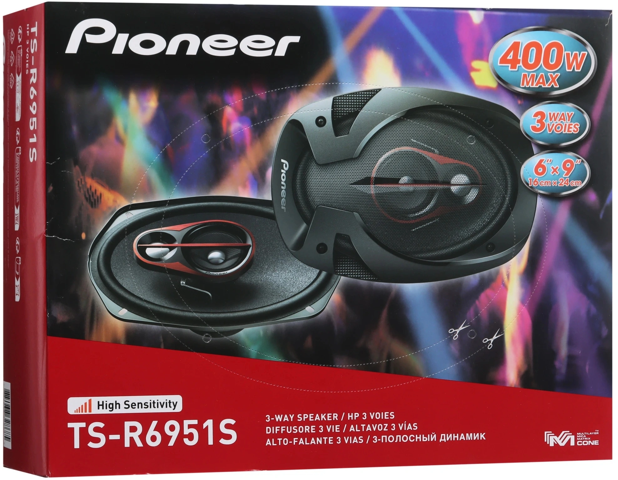 Колонки автомобильные Pioneer TS-R6951S 400Вт 4Ом 16x23см (6x9дюйм) (ком.:2кол.) коаксиальные трехполосные — миниатюра 7