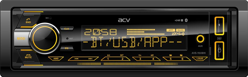 Автомагнитола ACV AVS-950BM 1DIN 4x45Вт v4.0 (40810) — фото 1