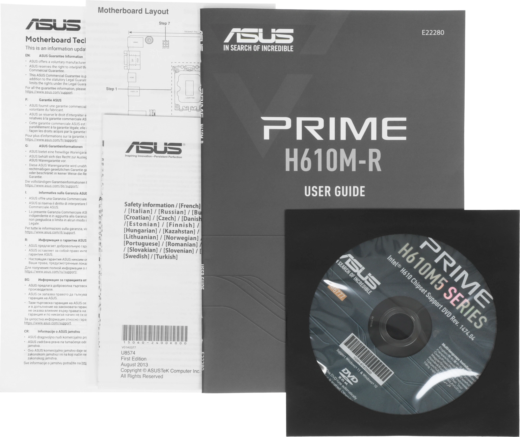 Материнская плата Asus PRIME H610M-R-SI Soc-1700 Intel H610 2xDDR5 mATX AC`97 8ch(7.1) GbLAN+VGA+HDMI+DP White Box — миниатюра 4