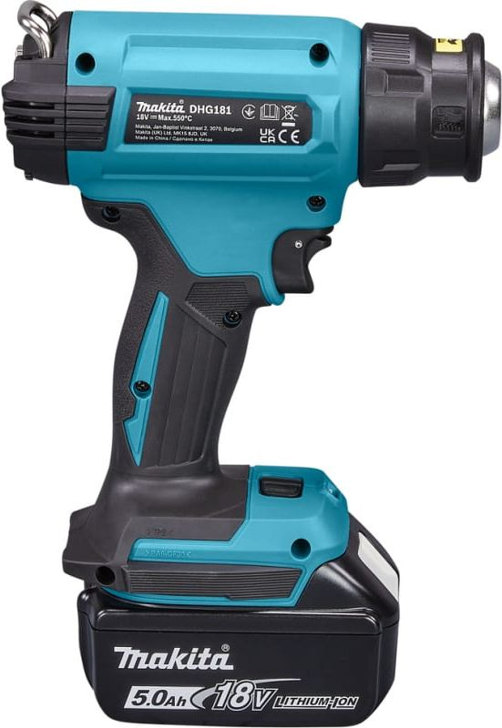 Технический фен Makita DHG181ZK 18Вт темп.150/250/350/450/550С — миниатюра 2