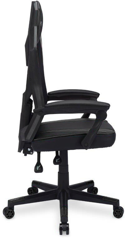 Кресло игровое Оклик 121G черный сиденье черный искуссткожасетка с подголов крестов пластик черный - Дополнительные фотографии