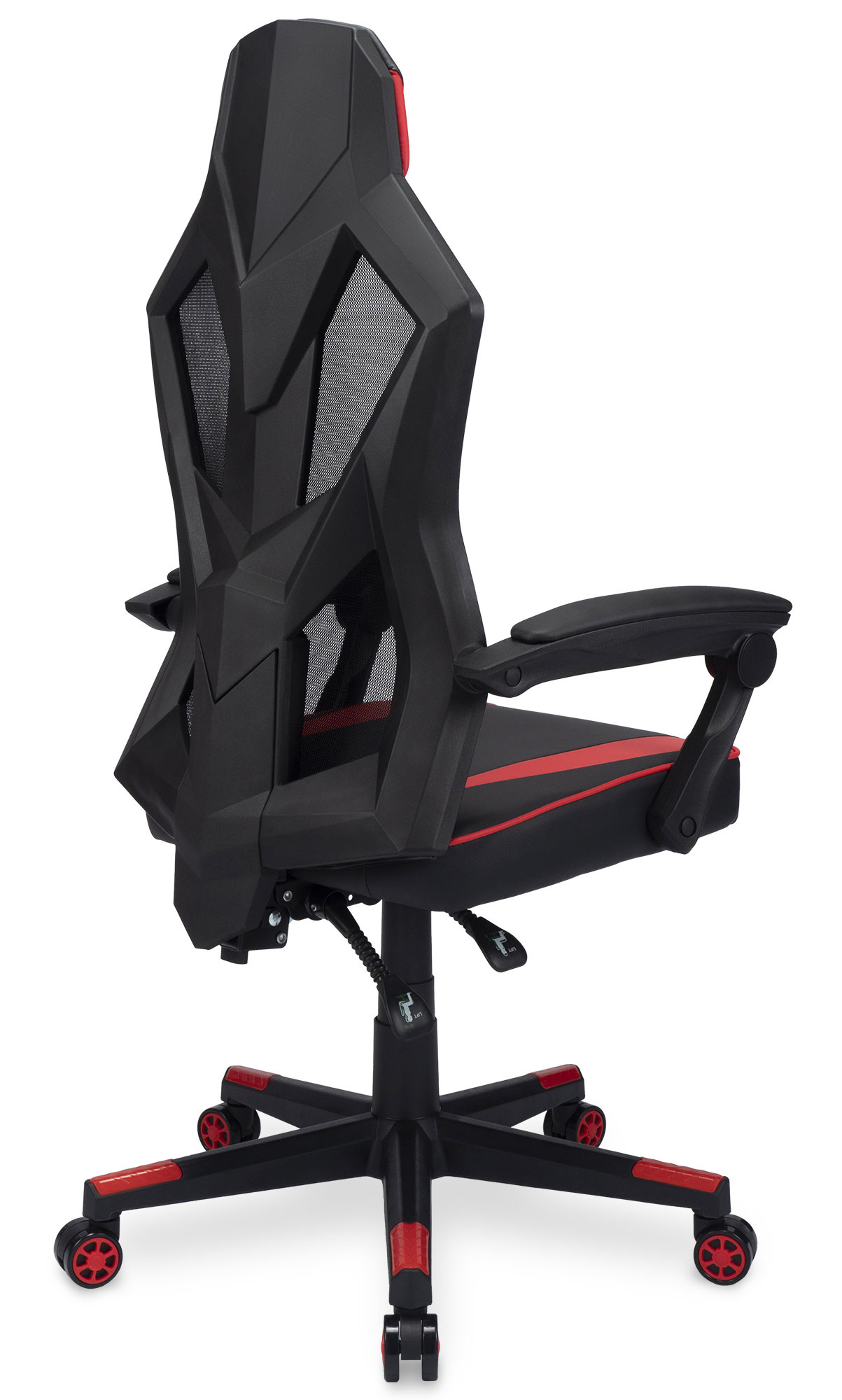 Кресло игровое Оклик 121G черныйкрасный сиденье черныйкрасный искуссткожасетка с подголов крестов пластик черный - Дополнительные фотографии