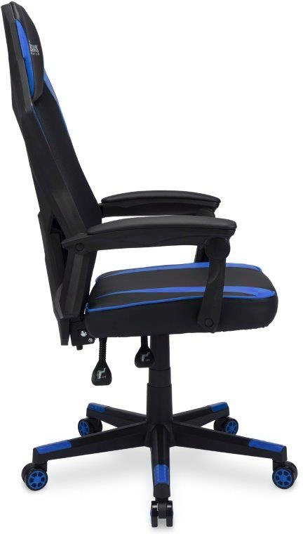 Кресло игровое Оклик 121G черныйсиний сиденье черныйсиний искуссткожасетка с подголов крестов пластик черный - Дополнительные фотографии