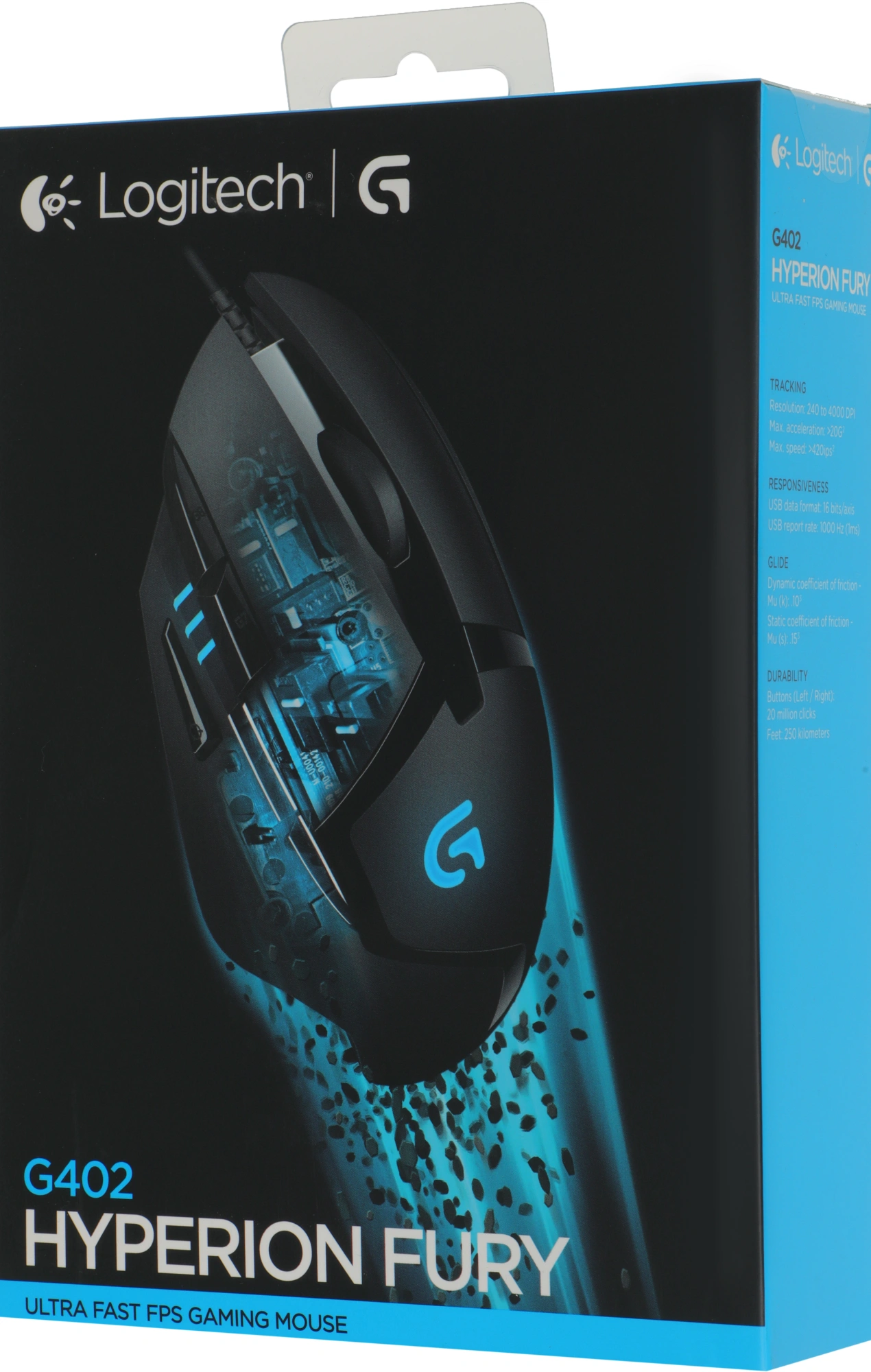 Мышь Logitech Hyperion Fury G402 черный оптическая 4000dpi USB 7but (910-004070) — миниатюра 11