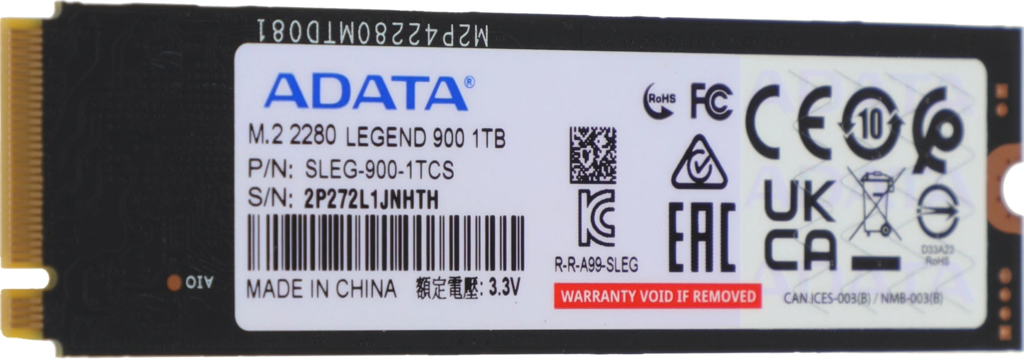 Накопитель SSD A-Data PCIe 4.0 x4 1TB SLEG-900-1TCS Legend 900 M.2 2280 — миниатюра 5