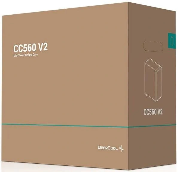 Корпус Deepcool CC560 V2 черный без БП ATX 4x120mm 5x140mm 1xUSB2.0 audio bott PSU — миниатюра 2