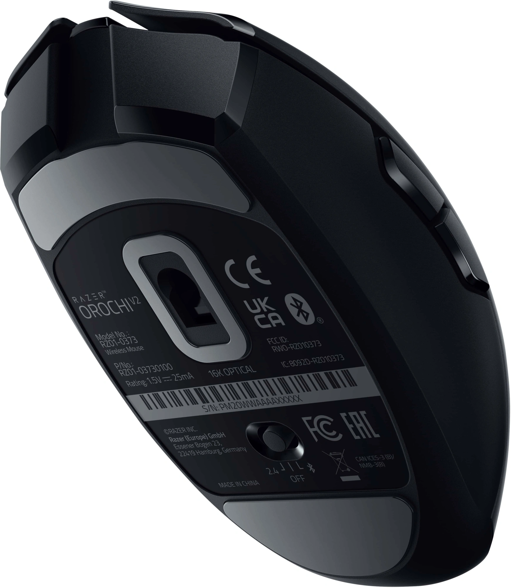Мышь Razer Orochi V2 черный оптическая 18000dpi беспров. BT/Radio USB 6but (RZ01-03730100-R3G1) — миниатюра 3