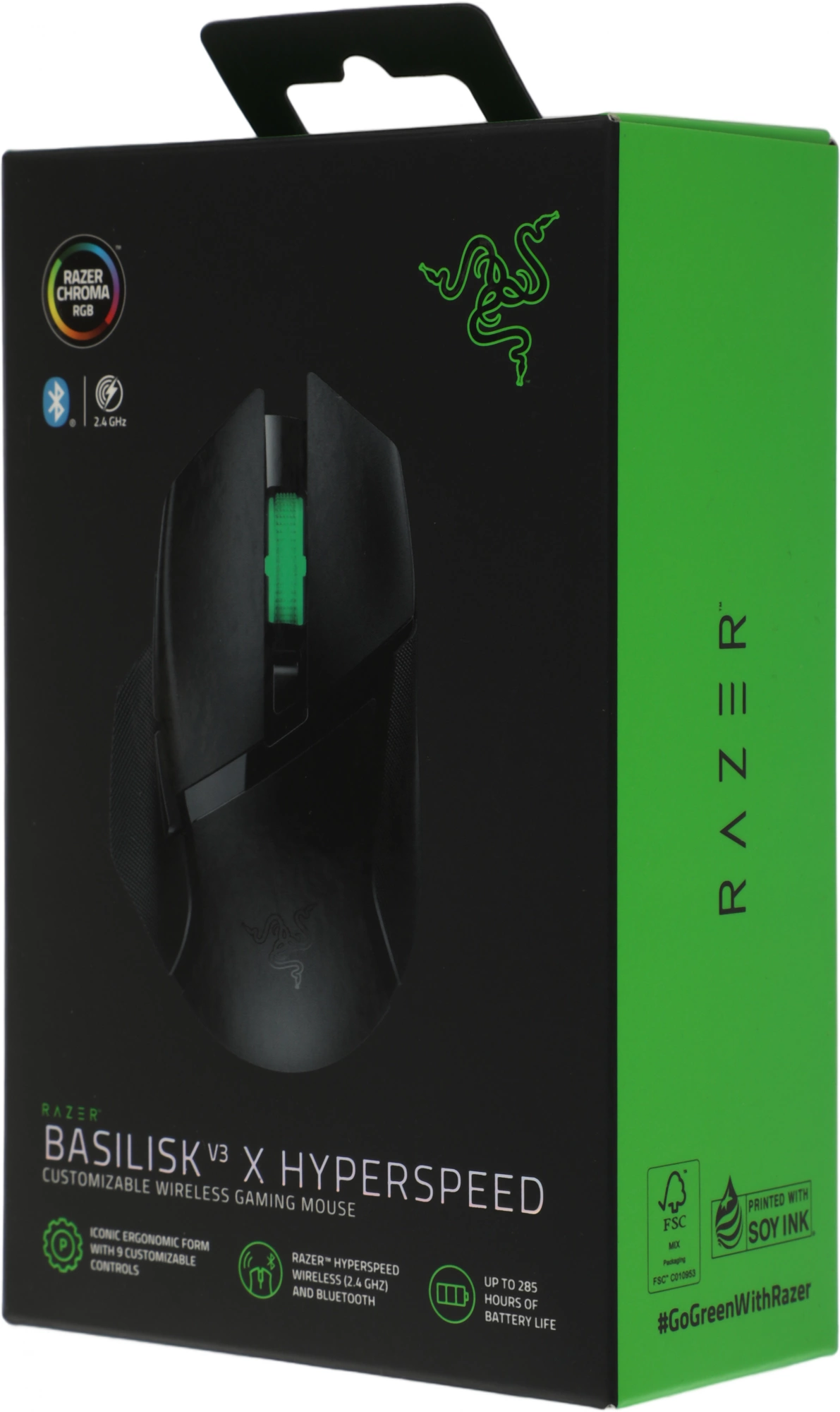 Мышь Razer Basilisk V3 X Hyperspeed черный оптическая 18000dpi беспров. USB 9but (RZ01-04870100-R3G1) — миниатюра 20