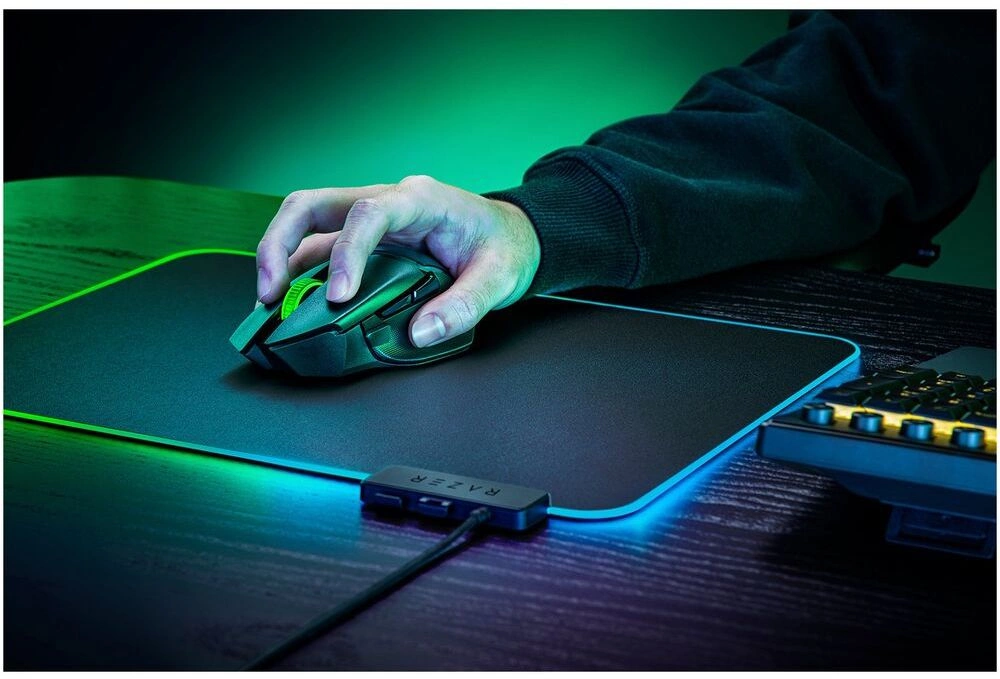 Мышь Razer Basilisk V3 X Hyperspeed черный оптическая 18000dpi беспров. USB 9but (RZ01-04870100-R3G1) — миниатюра 7
