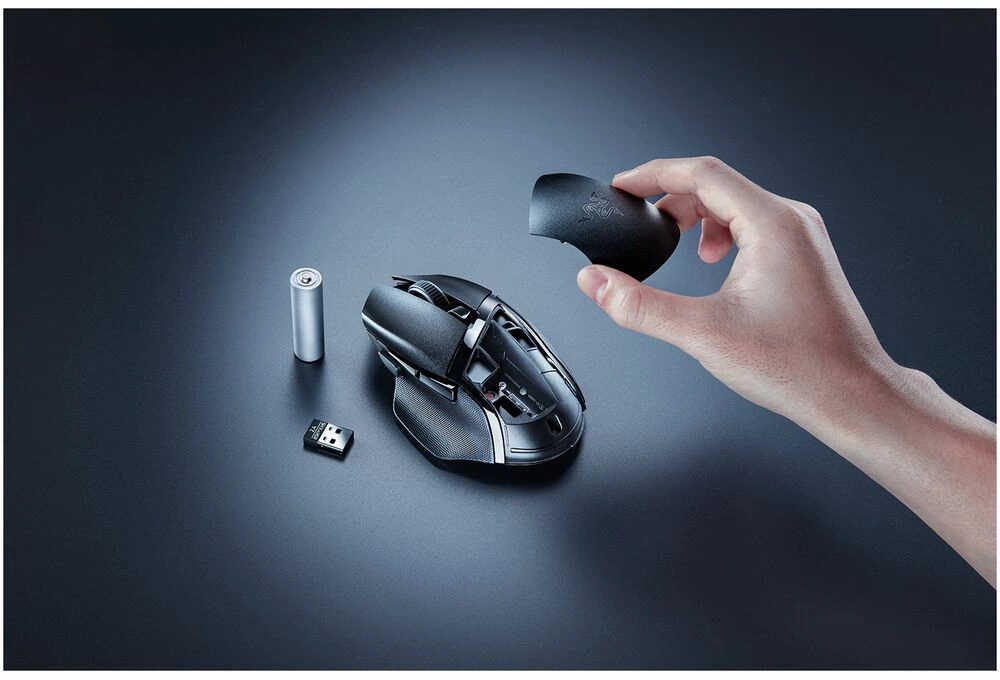 Мышь Razer Basilisk V3 X Hyperspeed черный оптическая 18000dpi беспров. USB 9but (RZ01-04870100-R3G1) — миниатюра 8