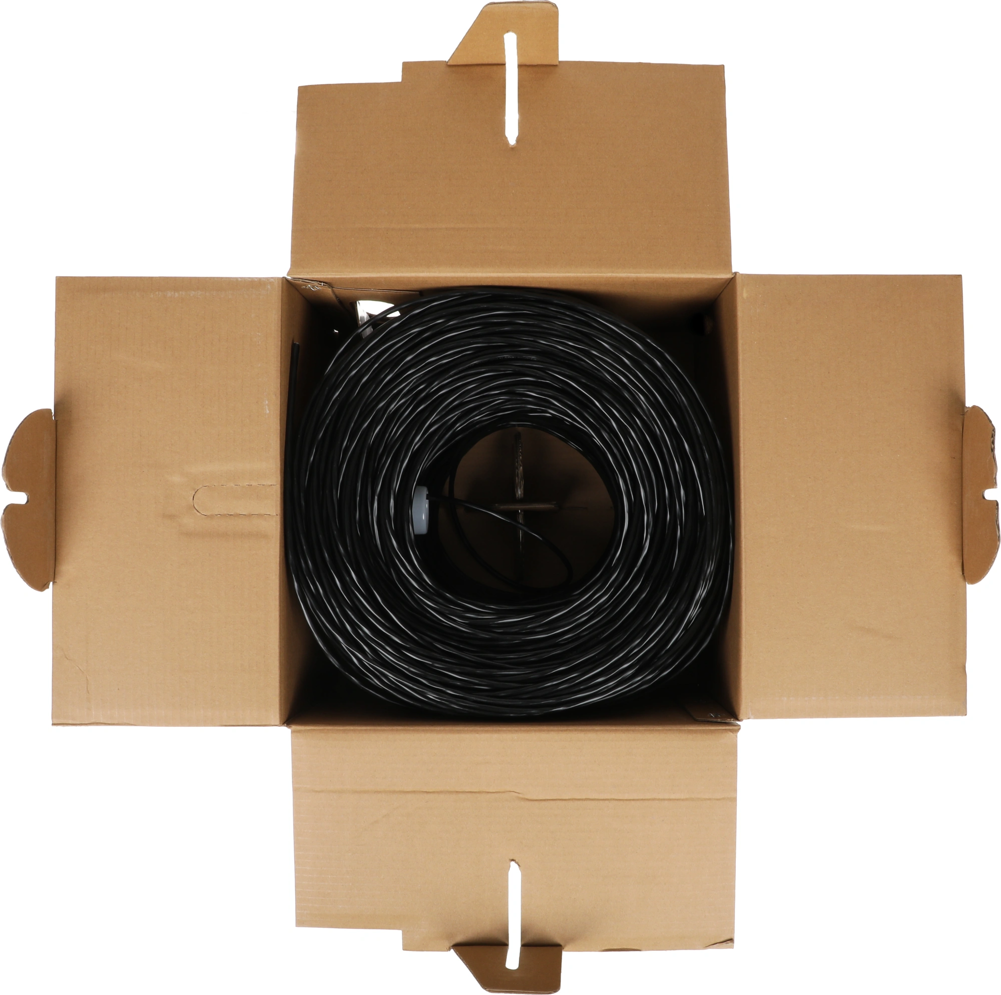 Кабель информационный Lanmaster TWT-5EFTP-XS-OUT кат.5E FTP 4 пары 24AWG PE внешний 305м черный — миниатюра 5