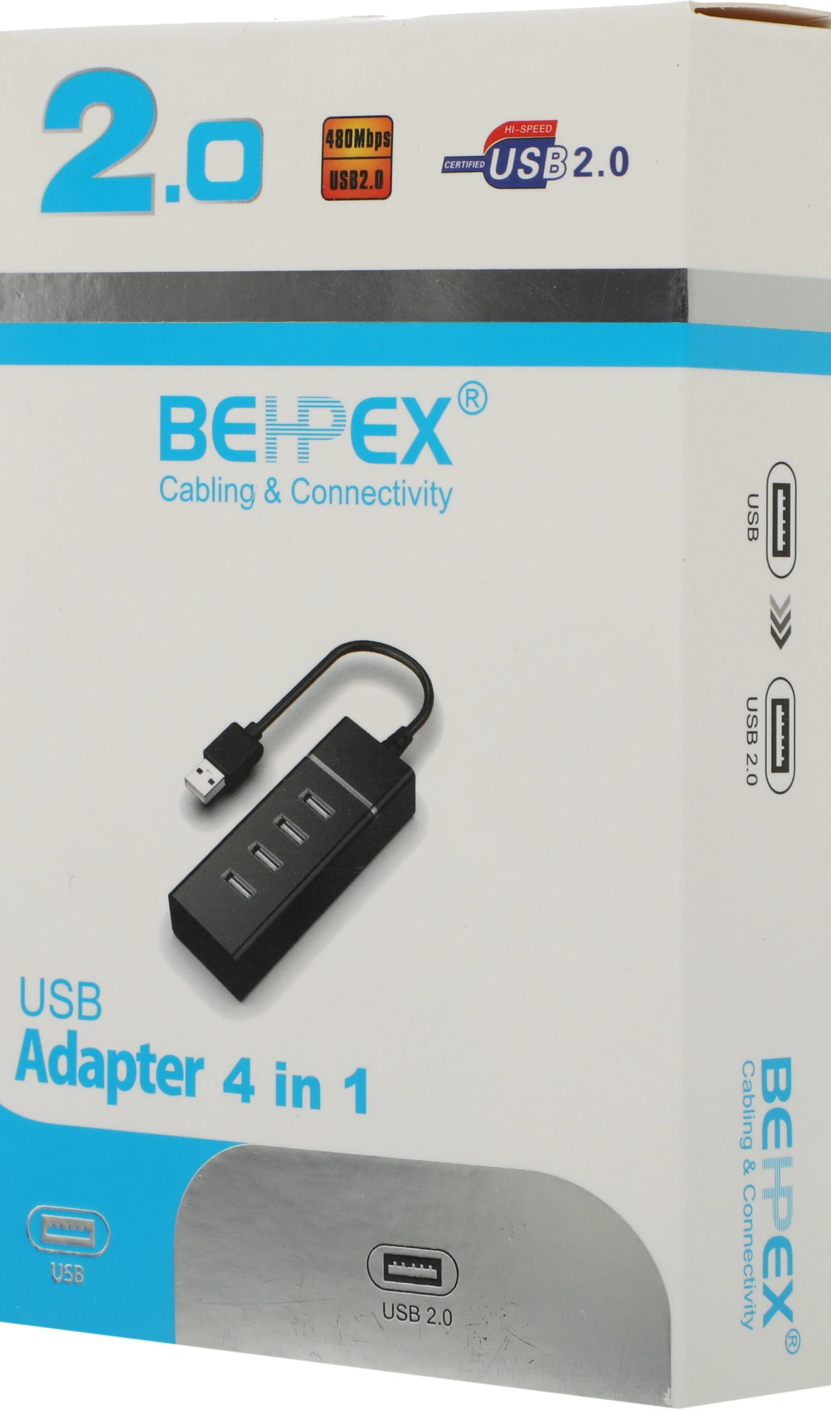 Разветвитель USB 2.0 BPH-920 4порт. черный — миниатюра 5