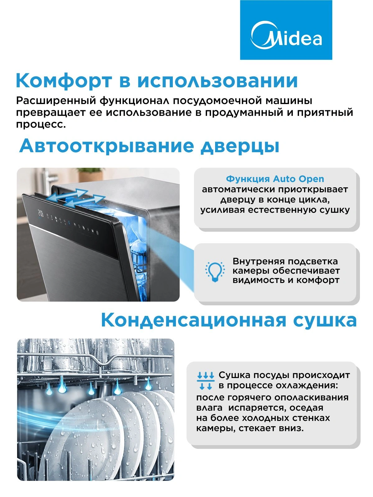 Посудомоечная машина Midea MCFD55S550Bi черный (компактная) — миниатюра 14