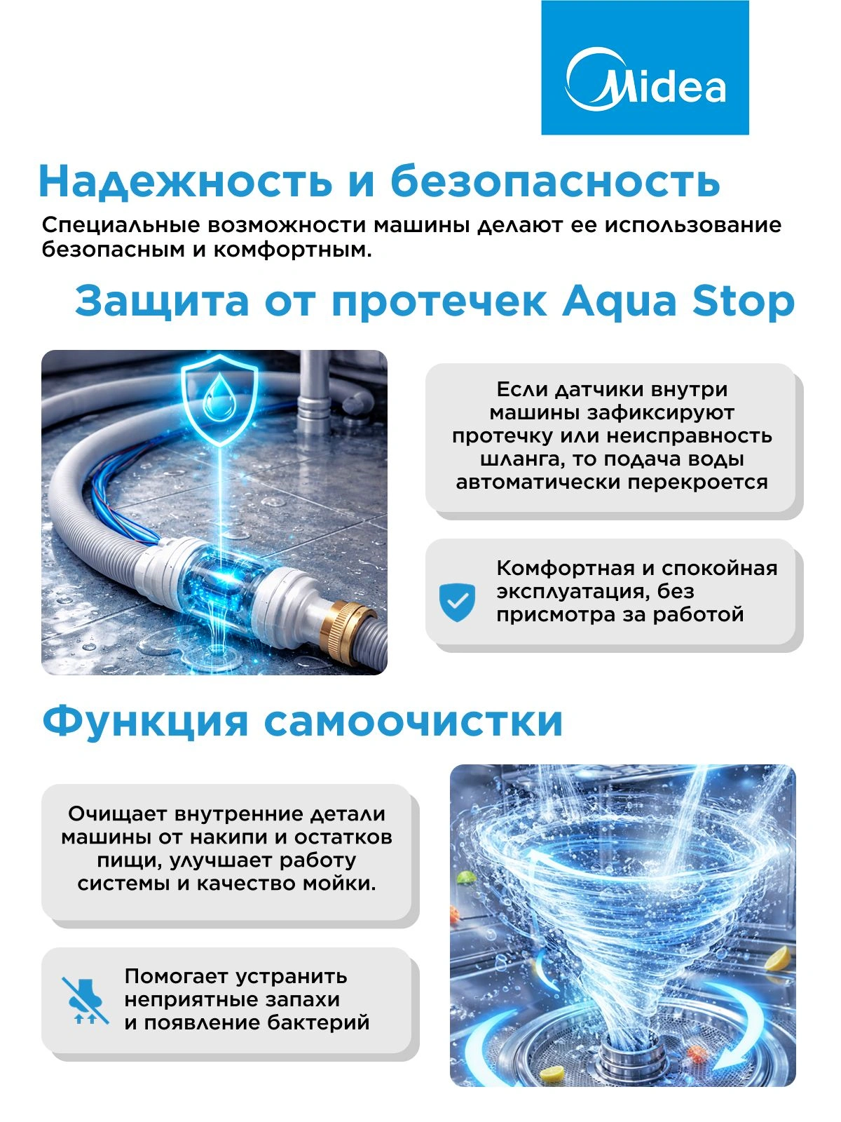 Посудомоечная машина Midea MFD45S150Wi белый (узкая) — миниатюра 25