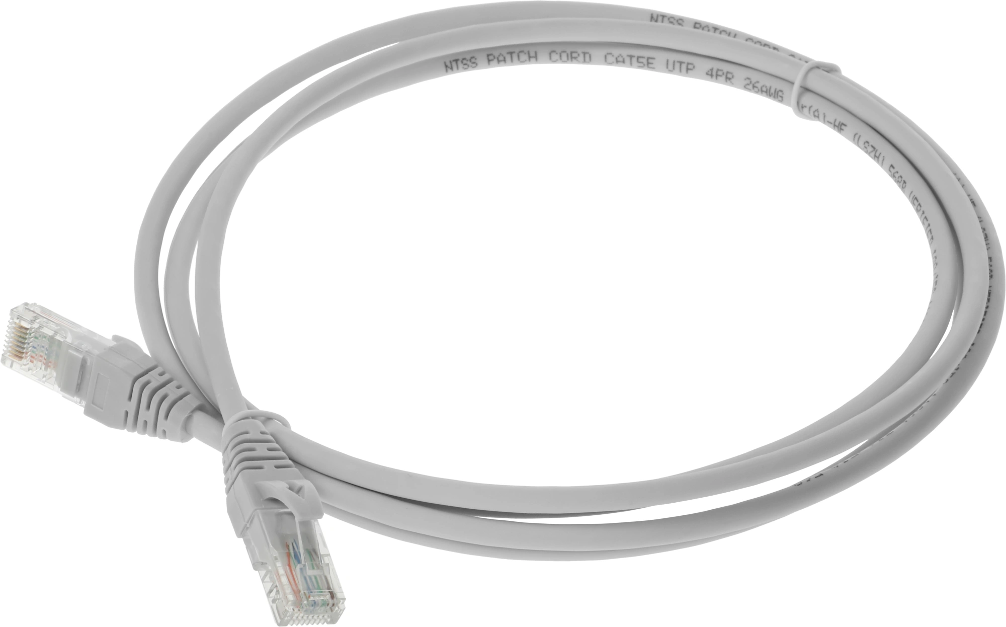 Патч-корд NTSS NTSS-PC-UTP-RJ45-5e-2.0-LSZH-GY UTP RJ-45 вил.-вилка RJ-45 кат.5E 2м серый LSZH 26AWG — миниатюра 8