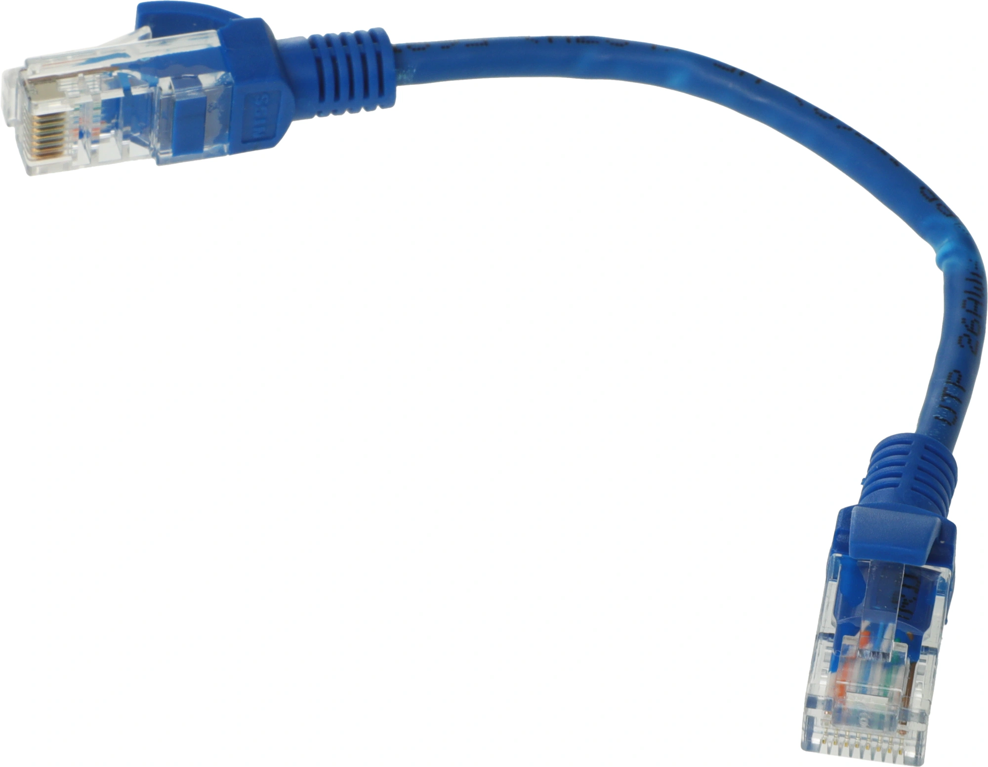 Патч-корд NTSS NTSS-PC-UTP-RJ45-5e-0.15-LSZH-BU UTP RJ-45 вил.-вилка RJ-45 кат.5E 0.15м синий LSZH 26AWG — миниатюра 2