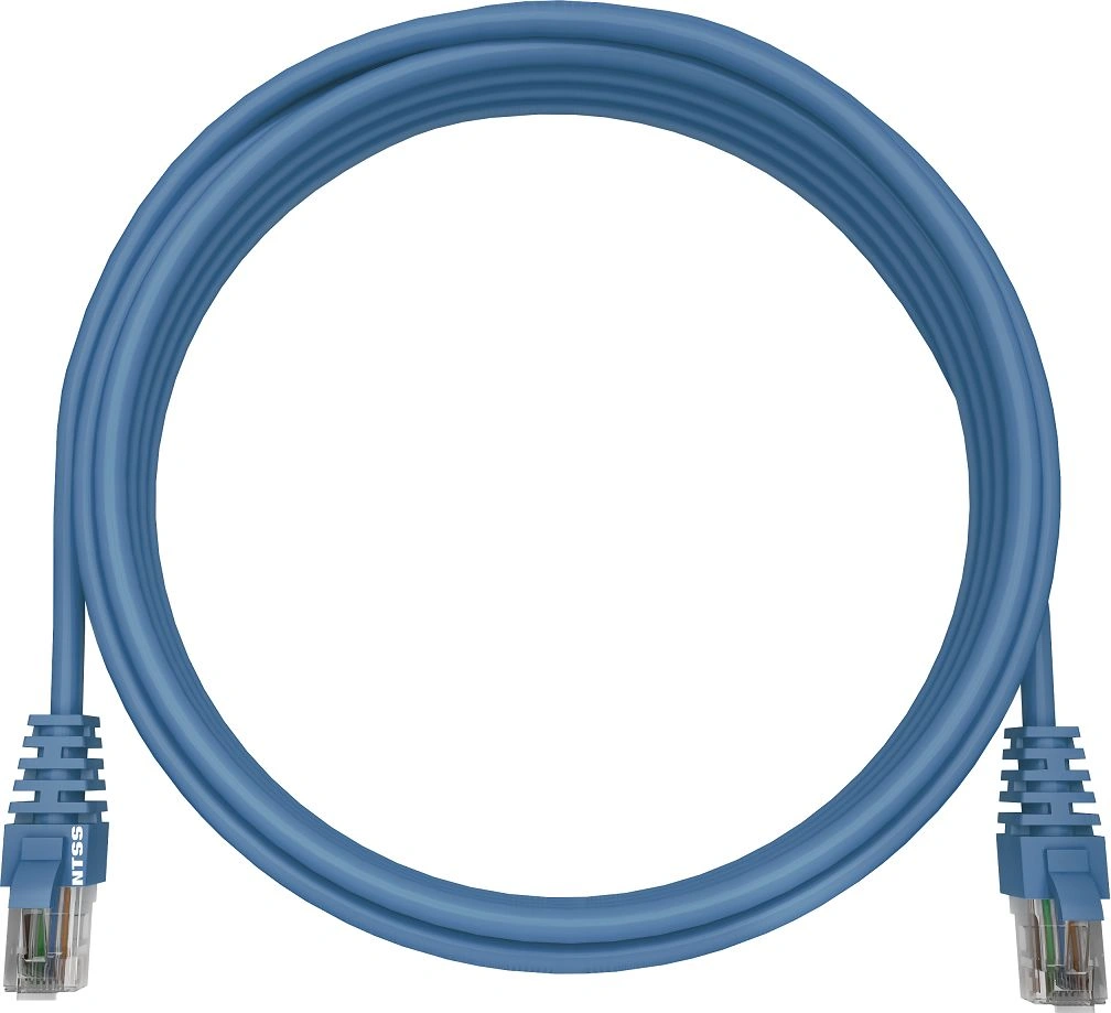 Патч-корд NTSS NTSS-PC-UTP-RJ45-5e-1.0-LSZH-BU UTP RJ-45 вил.-вилка RJ-45 кат.5E 1м синий LSZH 26AWG