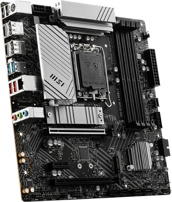 Материнская плата MSI PRO B760M-A DDR4 II Soc-1700 Intel B760 4xDDR4 mATX AC`97 8ch(7.1) 2.5Gg+HDMI+DP — миниатюра 3