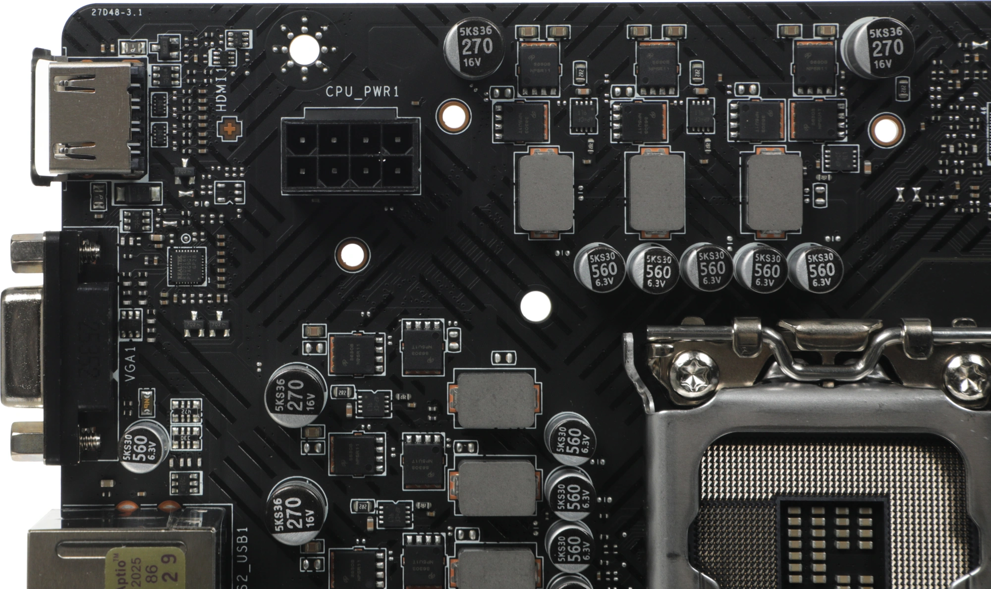 Материнская плата MSI PRO B760M-E Soc-1700 Intel B760 2xDDR5 mATX AC`97 8ch(7.1) GbLAN+VGA+HDMI — миниатюра 2