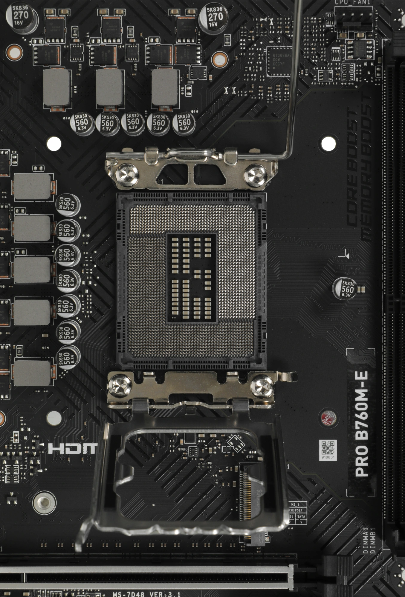 Материнская плата MSI PRO B760M-E Soc-1700 Intel B760 2xDDR5 mATX AC`97 8ch(7.1) GbLAN+VGA+HDMI — миниатюра 9