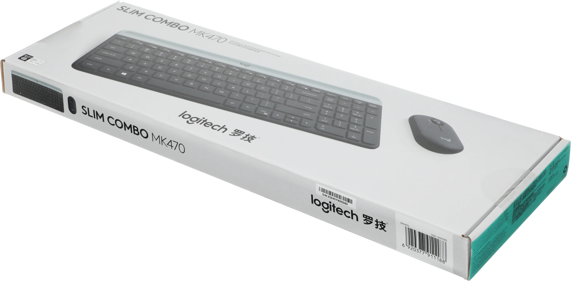 Клавиатура + мышь Logitech MK470 клав:графитовый/светло-серый мышь:графитовый USB беспроводная slim (920-009180) — миниатюра 2