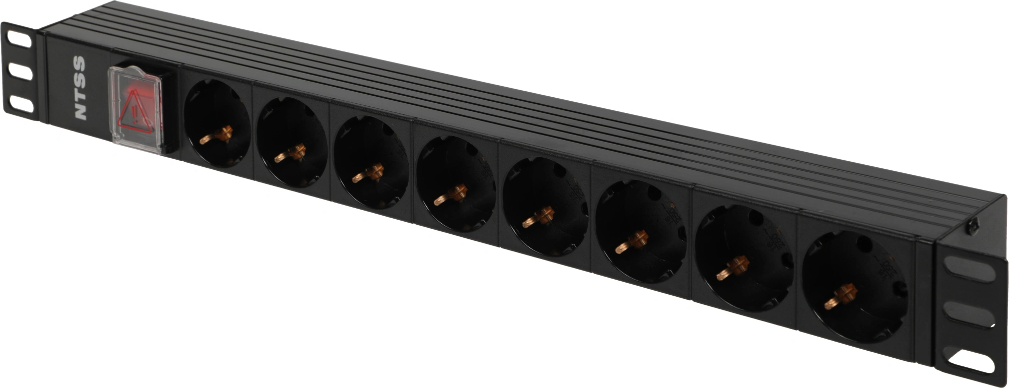 Блок распределения питания NTSS NTSS-PDU-DA1015 гор.размещ. 8xSchuko базовые 10A C14 — миниатюра 2