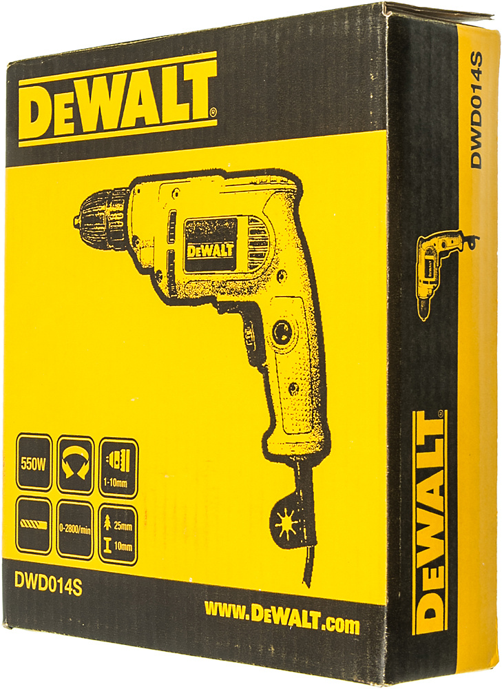Дрель безударная DeWalt DWD014S-QS 550Вт патрон:быстрозажимной реверс — миниатюра 7