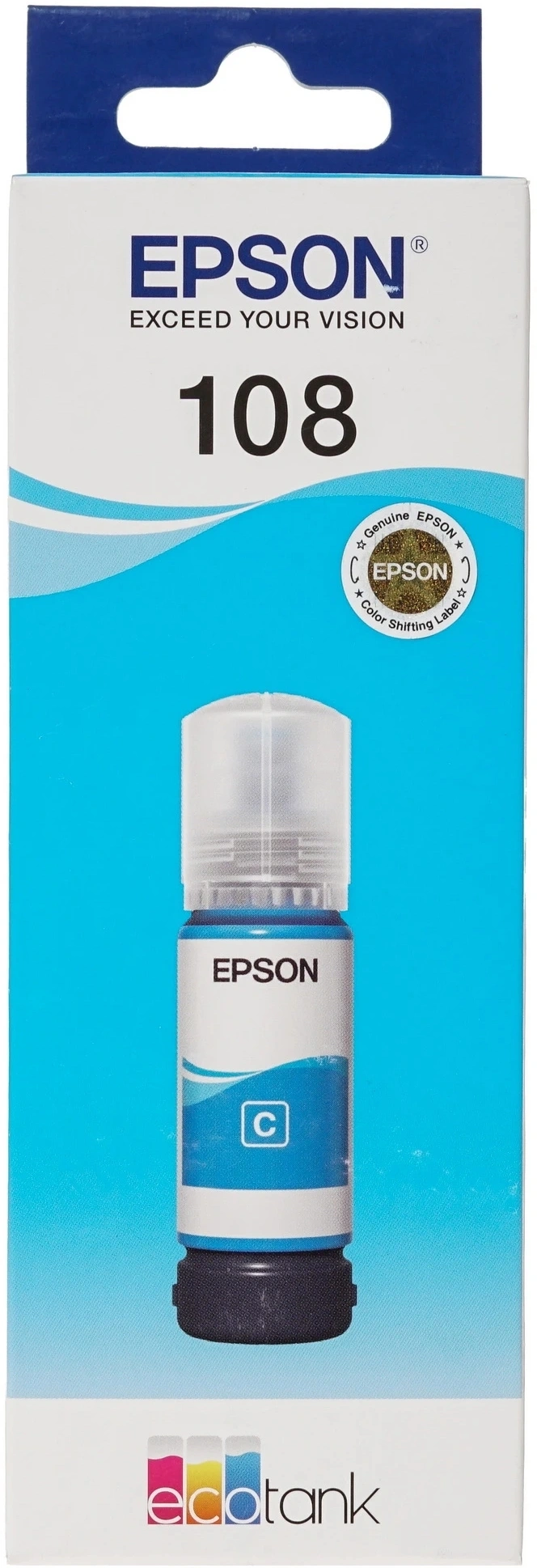 Чернила Epson 108 C13T09C24A голубой 70мл для Epson L8050/L18050 — миниатюра 2