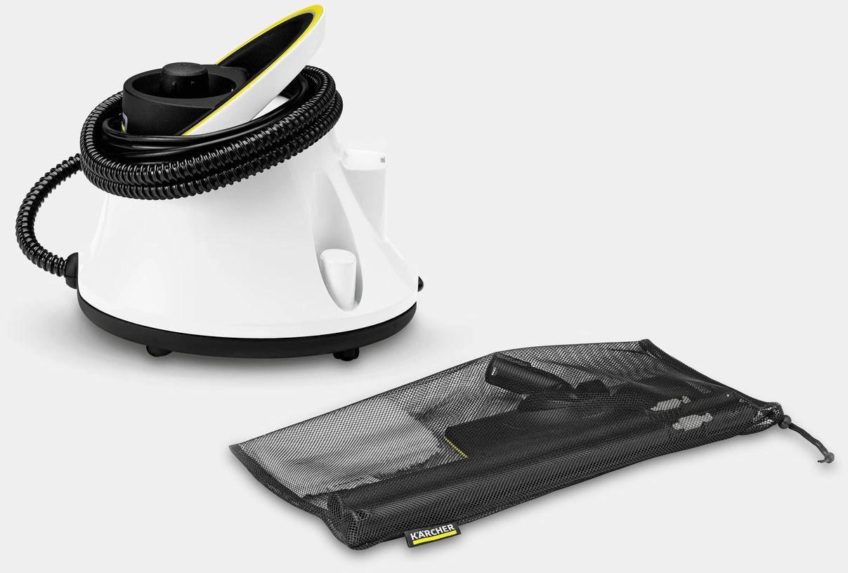 Пароочиститель напольный Karcher EasyFix SC 2 Deluxe 1500Вт белый/желтый — миниатюра 2