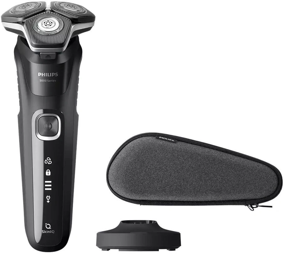 Бритва роторная Philips S5898/35 реж.эл.:3 питан.:аккум. черный/серый