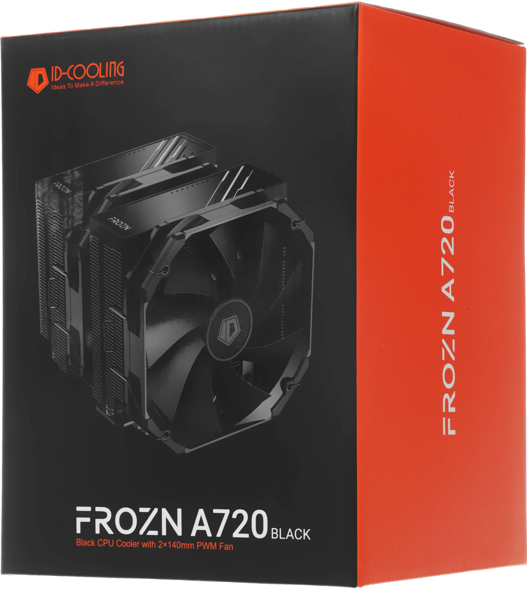 Устройство охлаждения(кулер) ID-Cooling Frozn A720 Soc-AM5/AM4/1200/1700/1851 черный 4-pin 33.5dB Al+Cu 300W 1300gr Ret (FROZN A720 BLACK) — миниатюра 16