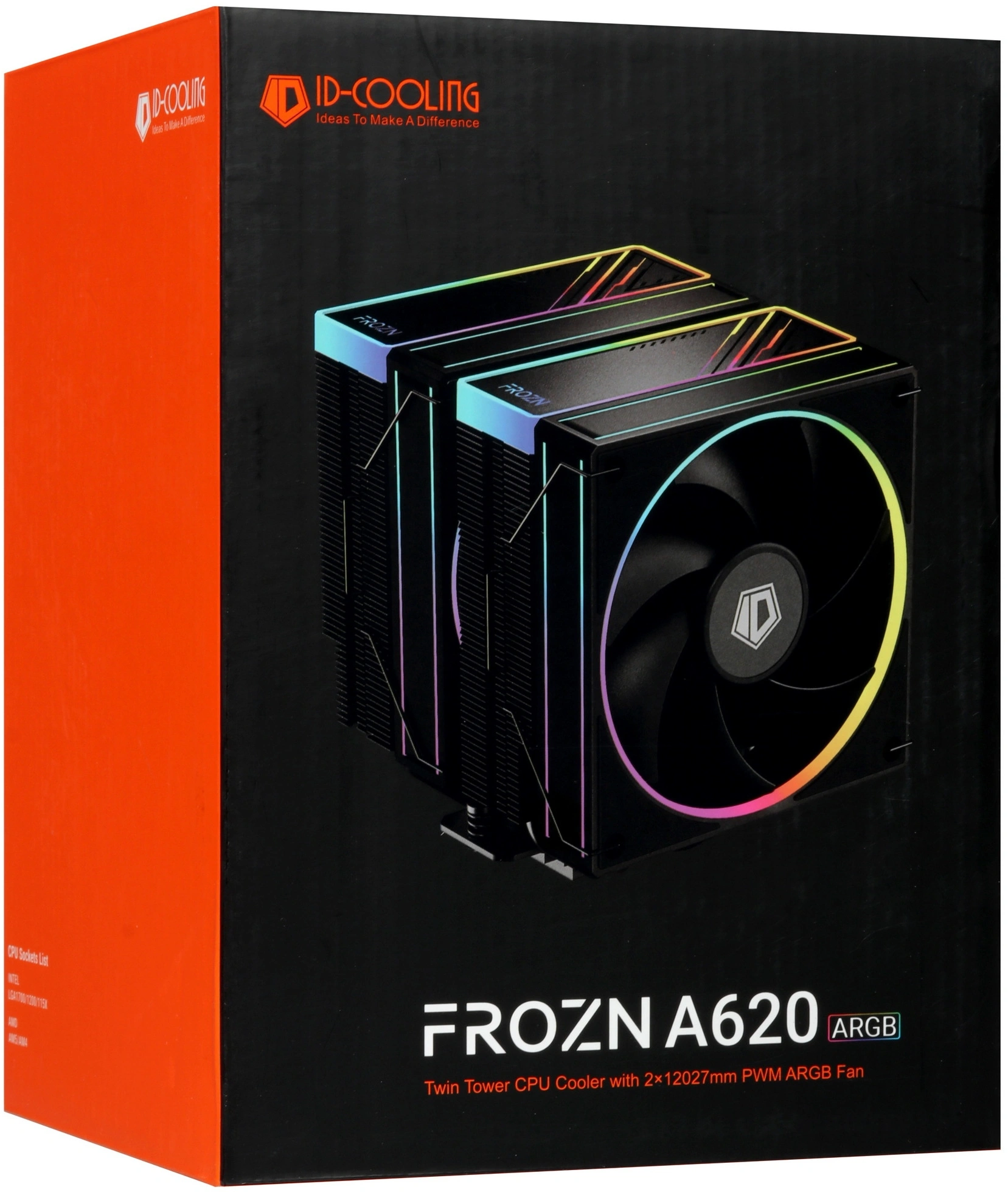 Устройство охлаждения(кулер) ID-Cooling Frozn A620 ARGB Soc-AM5/AM4/1200/1700/1851 черный 4-pin 29.9dB Al+Cu 270W 1200gr Ret (FROZN A620 ARGB) — миниатюра 9